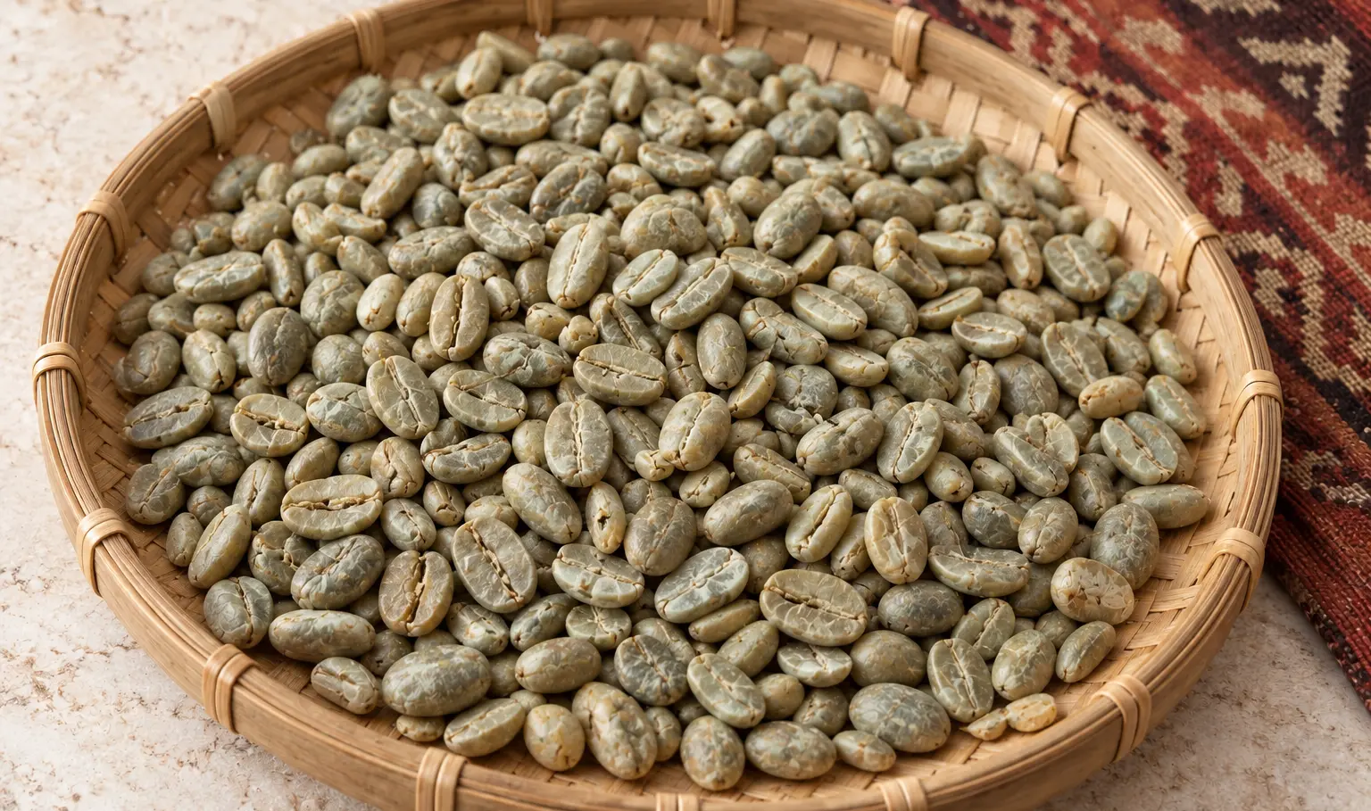 Flores green coffee beans